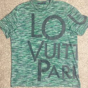 Louis Vuitton Green/Blue Striped T-Shirt